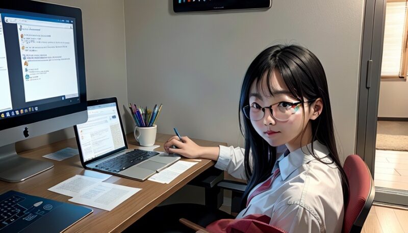 studying-Korean-on-a-computer